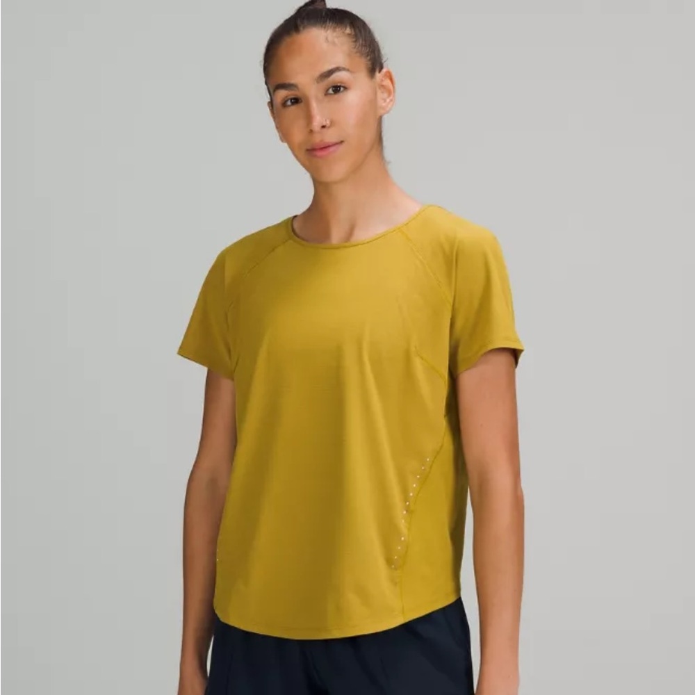 lululemon athletica Short Sleeve Tee in Mustard Yellow